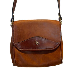 Bettina made in Italy tan brown genuine leather shoulder bag